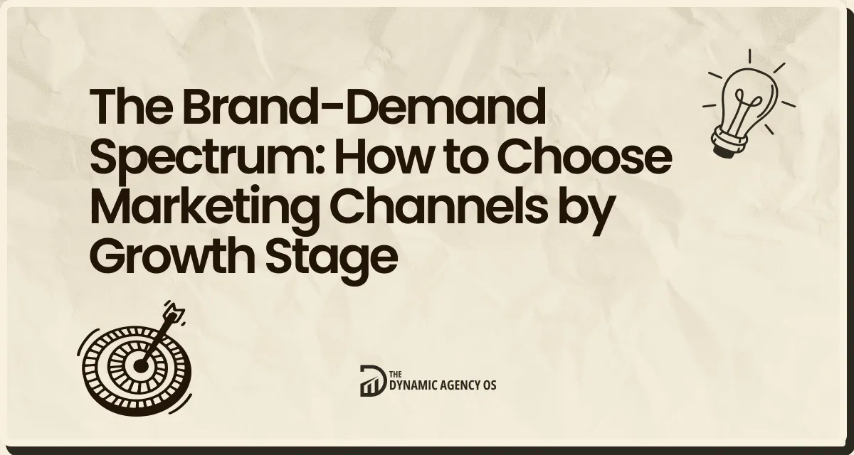 The Brand-Demand Spectrum: How to Choose Marketing Channels by Growth Stage