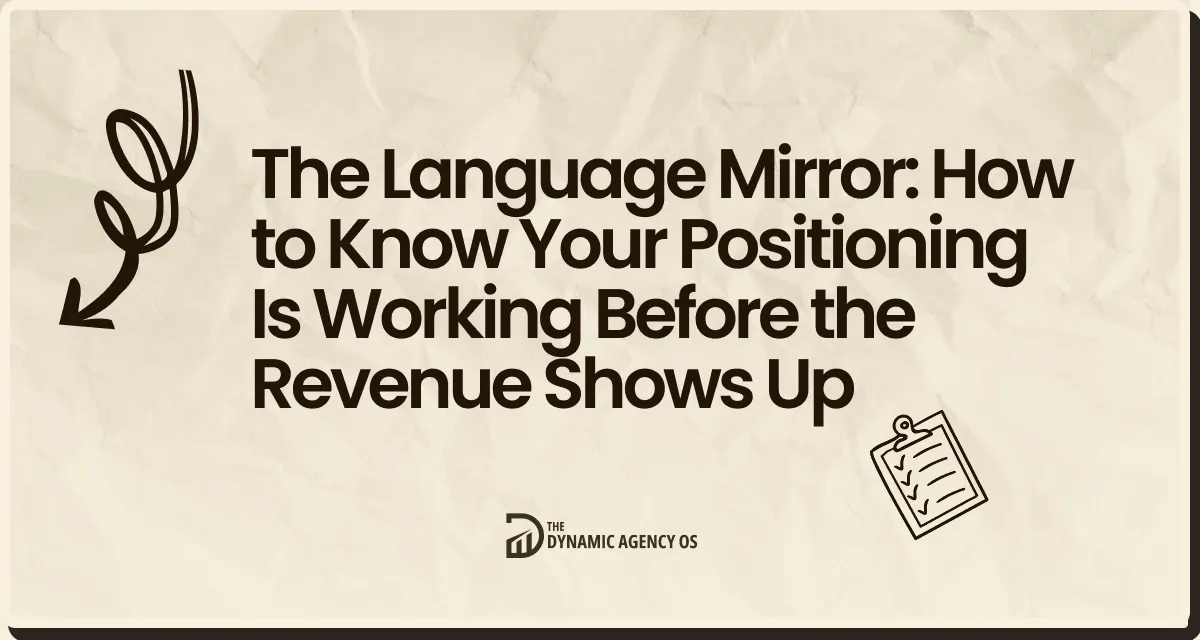 The Language Mirror: How to Know Your Positioning Is Working Before the Revenue Shows Up
