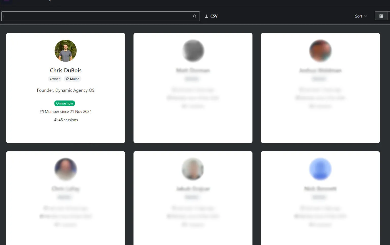The Dynamic Agency Community member directory