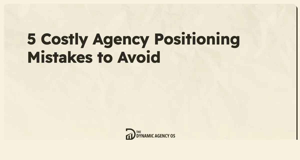 5 Costly Agency Positioning Mistakes to Avoid