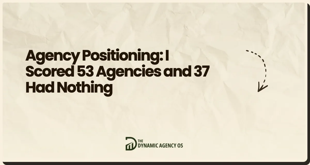 Agency Positioning: I Scored 53 Agencies and 37 Had Nothing