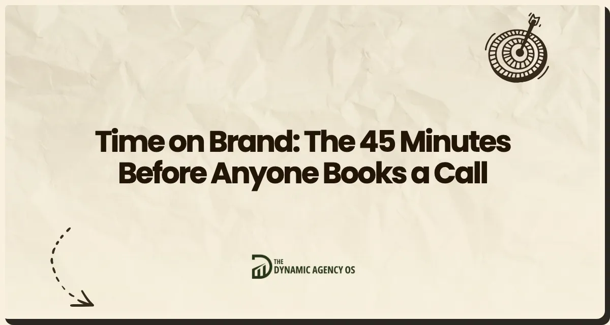 Time on Brand: The 45 Minutes Before Anyone Books a Call